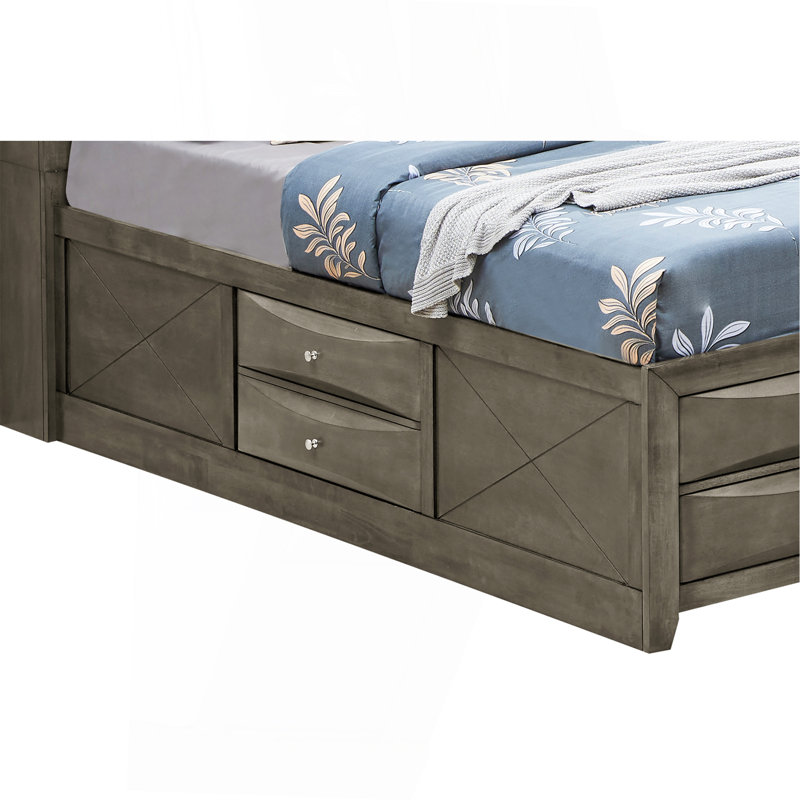 Lit de rangement gris élégant pour la vie moderne