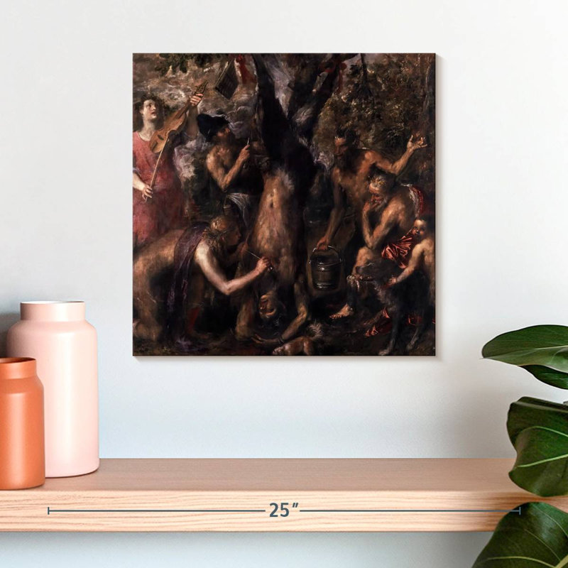 Leisha, l'écorcheur de Marsyas, H 16 po x l 16 po