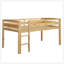 Lit mezzanine pratique en bois avec échelle pour un repos et un jeu confortables, convenant à diverses décorations et maximisant l'espace