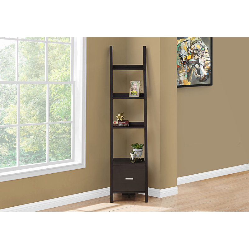 Modern Etagere Bookshelf, Corner Bookcase, Ladder Bookcase