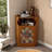 Space corner cabinet with abstract art pattern-108507775
