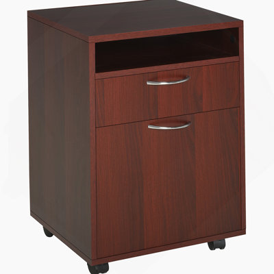 Mobile Storage Cabinet Organizer With Drawer And Cabinet, Printer Stand With Castors, by Ebern Designs