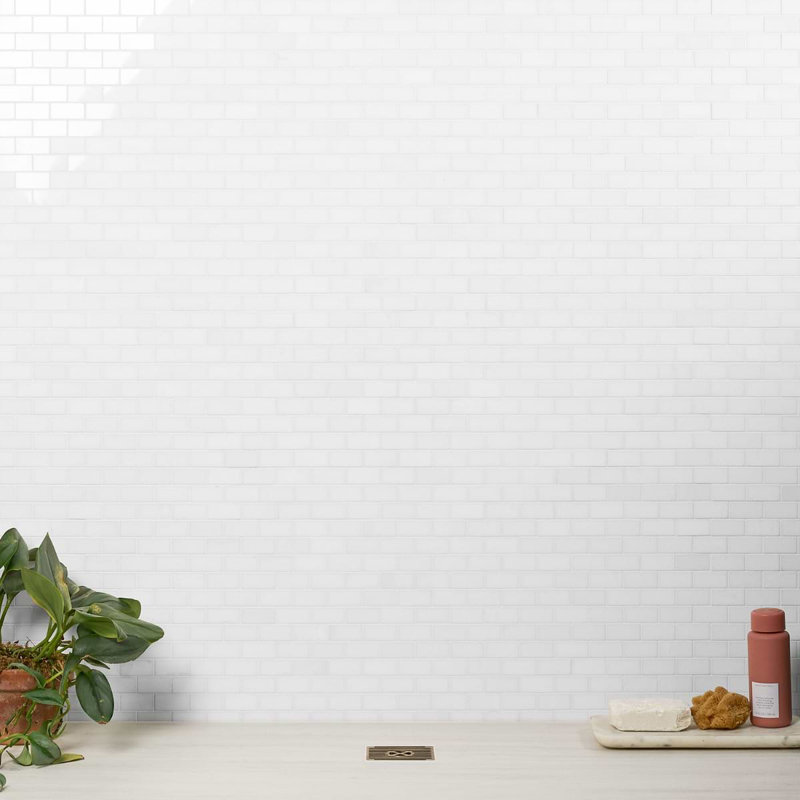 Thassos 1x2 Polished Marble Mosaic Tile