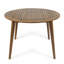 Table de salle à manger 47,25 po ronde en bois d'acacia avec finition teck, table de patio pour l'extérieur et l'intérieur