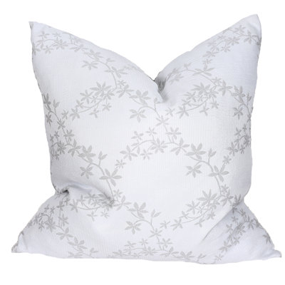 Feathers Floral Throw Pillow