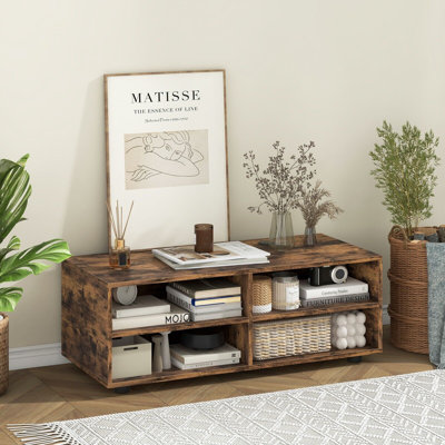 TV Stand For Tvs Up To 40 Inches Wooden Media Console Table Entertainment Center