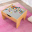 Table d'activité réversible en bois avec 195 briques de construction - gris et naturel-23080751