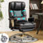Grand et grand fauteuil de bureau, chaises de bureau de direction robustes avec support lombaire réglable et repose-pieds-726203854