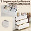 76.5"-118" W Closet System with 4 Hanging Rods and 3 Drawers-1594624503