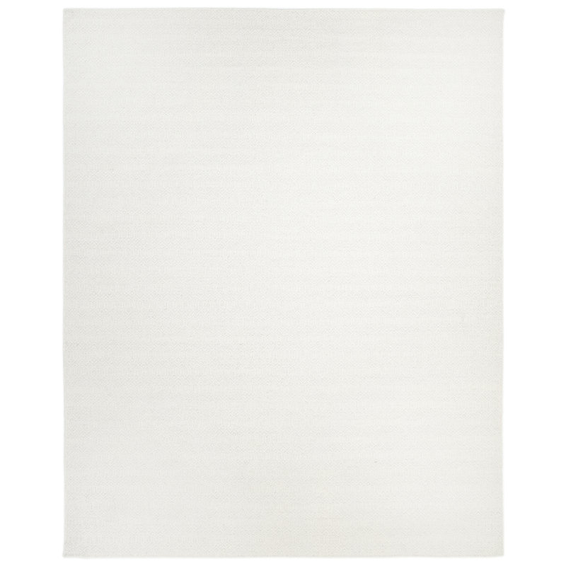 Tapis ivoire tissé à la main Rhian, Rectangle de 10 pi x 14 pi