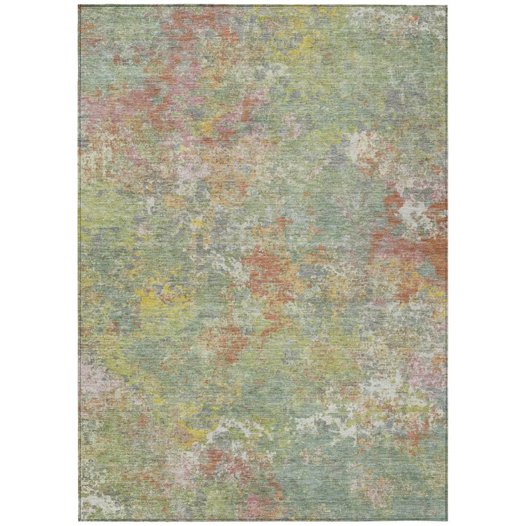 Machine Washable Indoor/Outdoor Brathwaite ACN2166 Abstract Rug