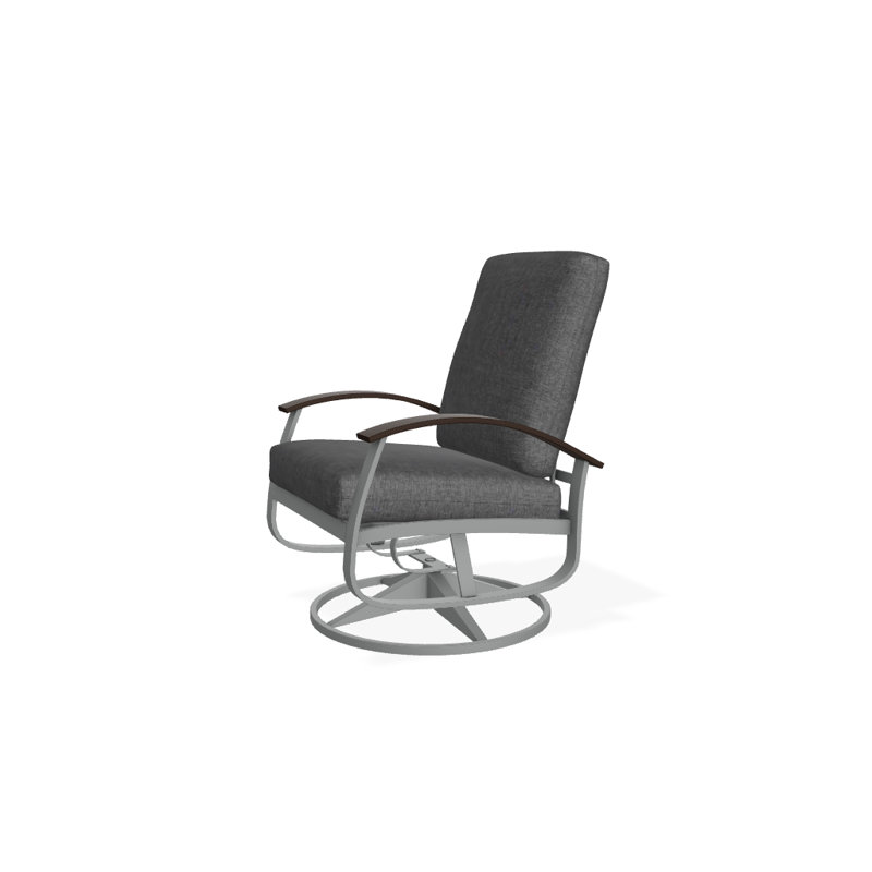 Belle Isle Outdoor Swivel Lounge Chair, Cast Slate Sunbrella® Plainweave, Kona P10, Textured Graphite