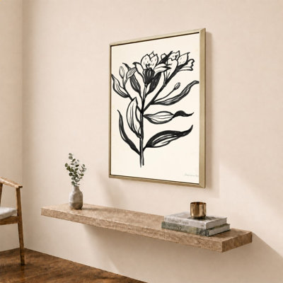 «Ink Flower I Cream» par Sara Zieve Miller - Impression sur toile