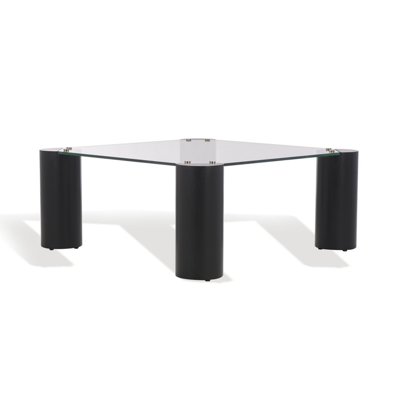 Northlakes Glass Top Coffee Table, Black