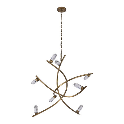 Lustre à DEL en laiton véritable de 48 po (28 watts) Bilancia