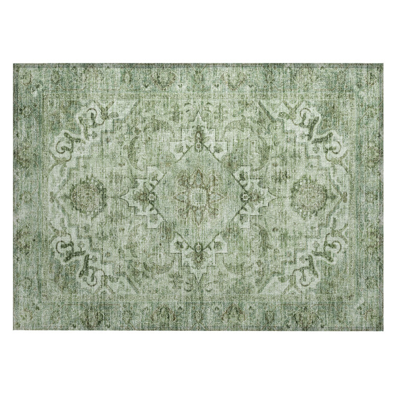 Machine Washable Indoor/Outdoor Oden ACN2164 Global Rug, Rectangle 1'8" x 2'6"