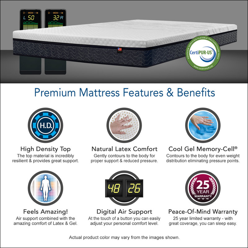 Matelas à lit lisse numérique Smart Air, Très grand