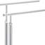 2 Rails Freestanding Chromed Blanket Rack Silver