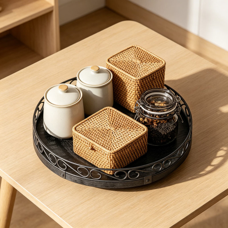 Plateau tournant en bois Farmhouse