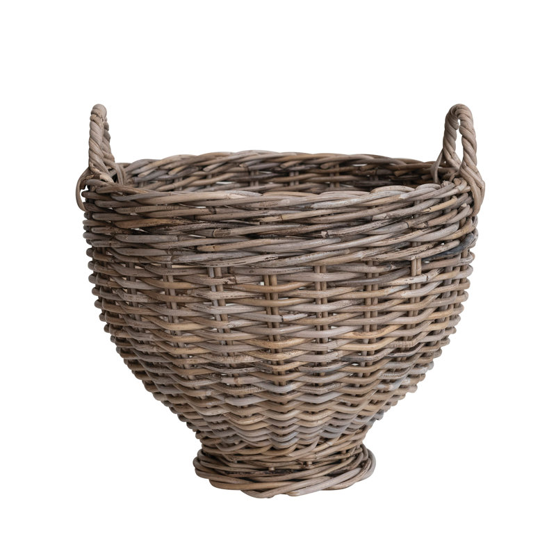 Rangement rond en rotin