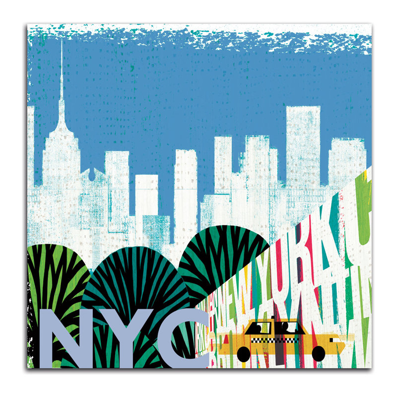 « new york city life coucher », impression, H 16 po x l 16 po x P 0,01 po, Papier