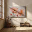 Art mural sur toile, feuille botanique minimaliste, décor de plante neutre, dessin de nature tropicale pour l'intérieur de la maison beige-1579449080