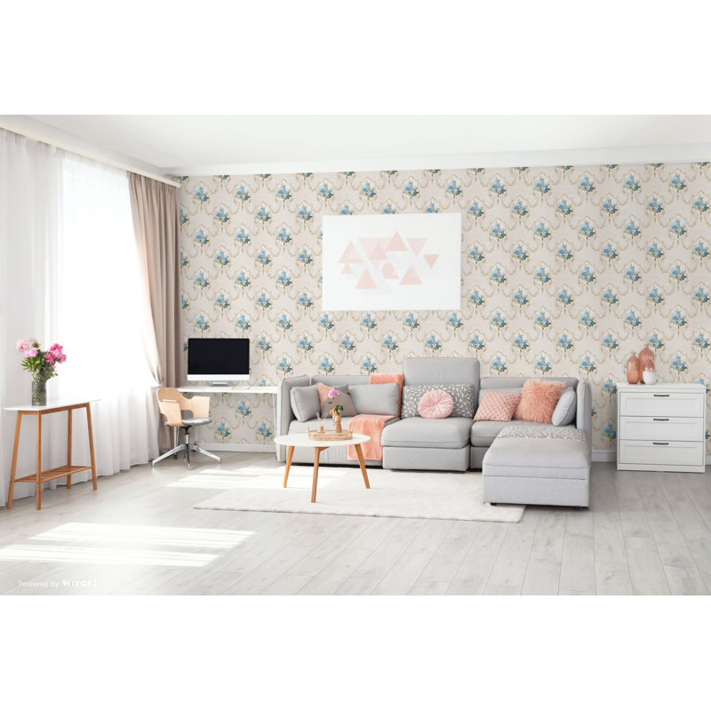 Baham 10m x 53cm Wallpaper Roll, Blue