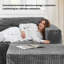 Ensemble de salon modulaire rembourré en velours côtelé 141,6 po Sisler-21901407
