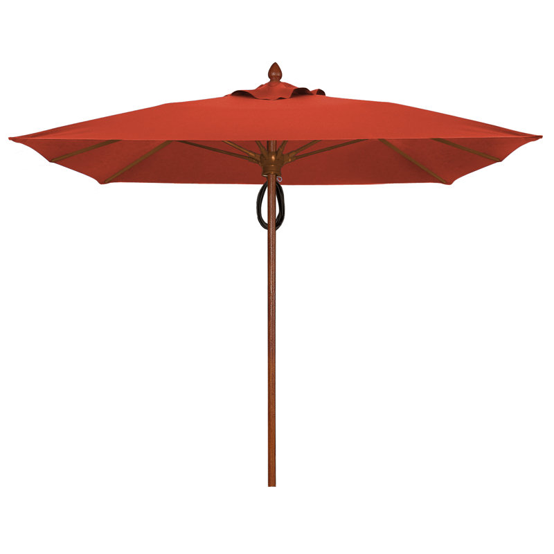 Parasol de marché carré 7,5 pi Prestige, Sunbrella® terre cuite, Châtaigne