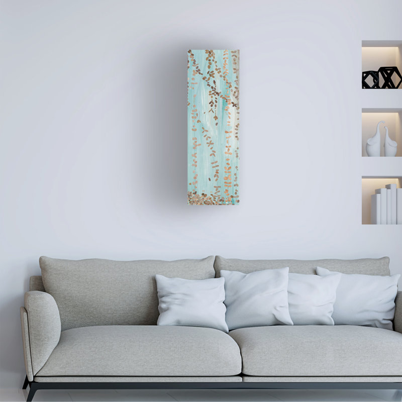 Œuvre sur toile bleue bolologia bolche III, H 32 po x l 10 po