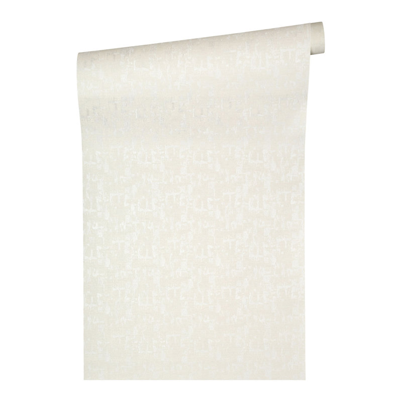 Riehl 10.05m x 70cm Matte Wallpaper Roll, Cream/White