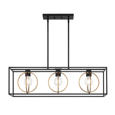 Luminaire suspendu pour îlot de cuisine 3 lumières Sayonara