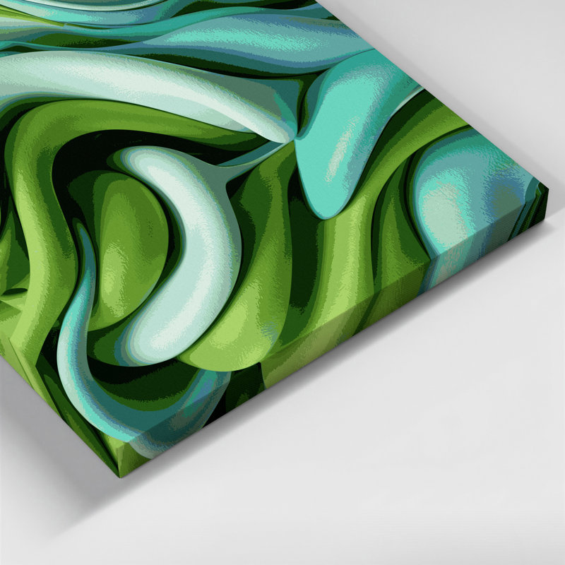 Art mural sur toile Biomorphic Abstraction 48, H 16 po x l 20 po