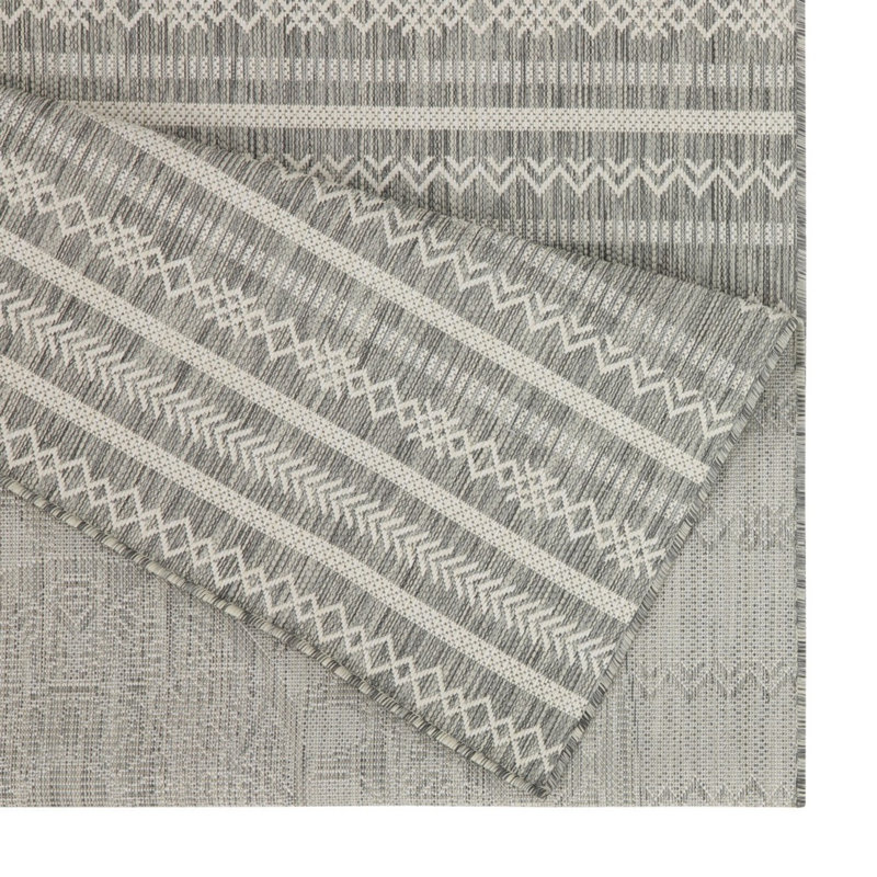 Tapis argenté intérieur / extérieur Sunshine, Rectangle 7 pi 10 po x 10 pi 3 po