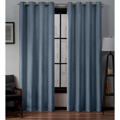 Loha GT Aaliyah Solid Color Semi-Sheer Grommet Curtain Panels