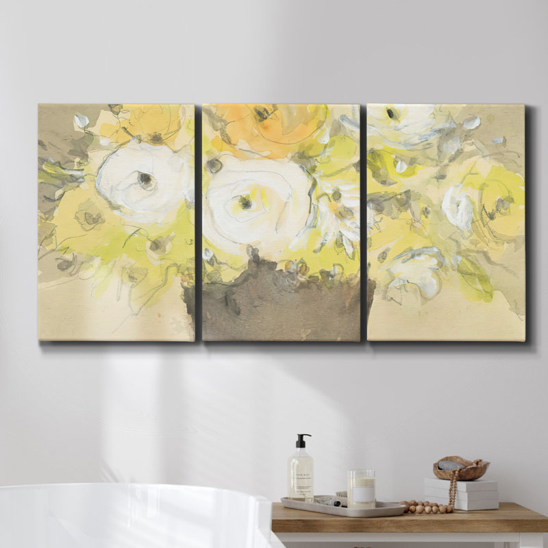«Feathered Friend III», reproduction sur toile 3 pièces, H 60 po x l 120 po x P 2 po