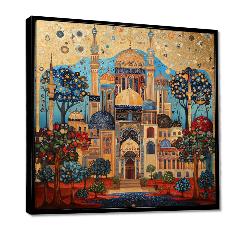 «Arabesque Cairo égypt II», impression d'art mural paysage, Impression dans un cadre flottant sans passe-parto, Noir
