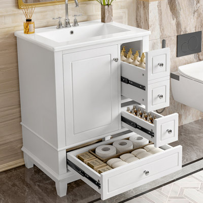 Meuble-lavabo 24 po avec lavabo en céramique