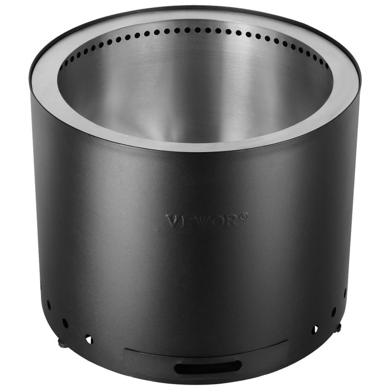 Smokeless Fire Pit Stove Bonfire Wood Burning Stainless Steel, 15.4" H x 19.3" W x 19.3" D