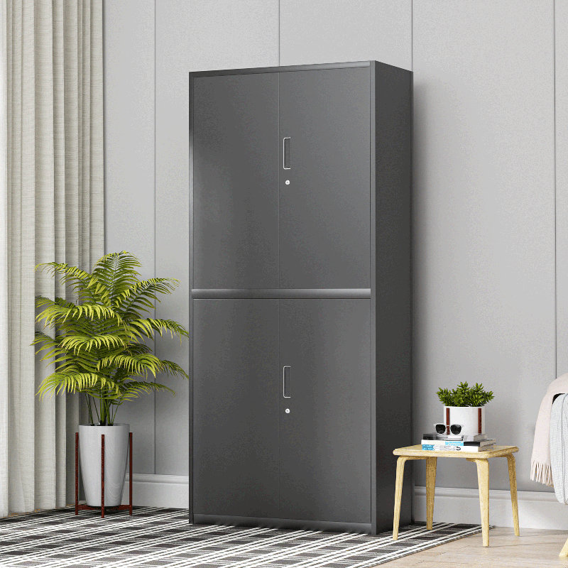 Metal Storage Cabinets With Lock, Black