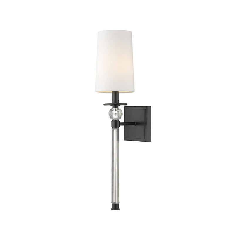 Ophia Steel Armed Sconce, Matte Black
