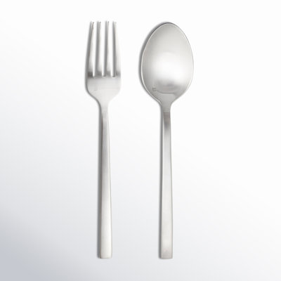 Arezzo Brushed 2 Piece Salad Servers Set