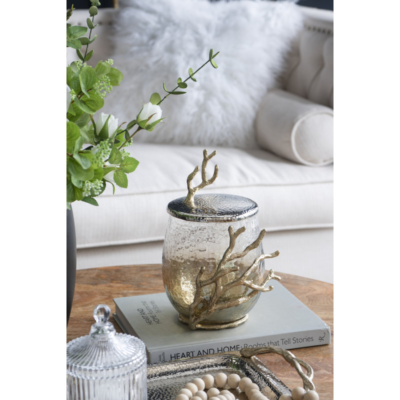 Or Gertje / transparent / pot argent, H 10,7 po x l 7,5 po x P 6,5 po