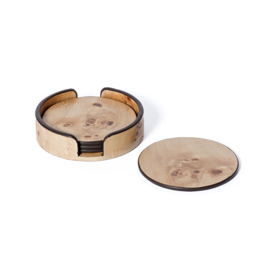 Ensemble de sous-verres ronds en verre Valberg