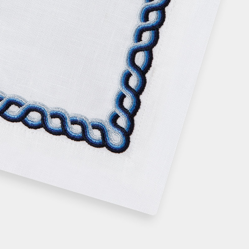Bodrum Ropework Embroidered Cocktail Napkins