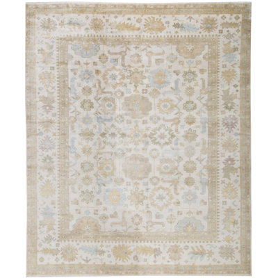 Wool Oriental Area Rug in Beige