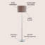 Lampe sur pied 59,5 po Larabee