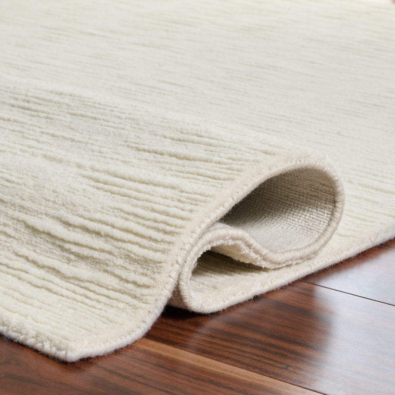 Ralph Lauren Dune Heath Wool, Cotton Solid Color Rug, Rectangle 5' x 8'