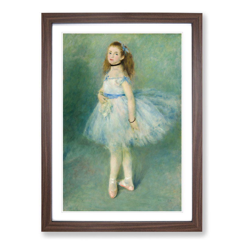 The Dancer by Pierre-Auguste Renoir - Picture Frame Painting, Walnut, 65cm H x 48cm W x 2cm D
