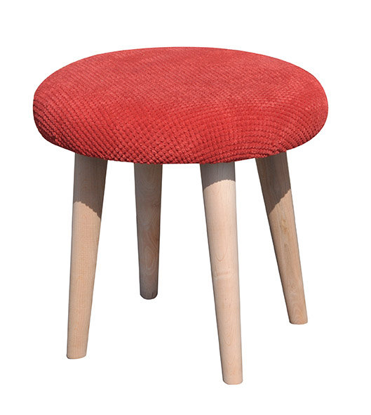 Manufactured Wood Accent Stool, Red